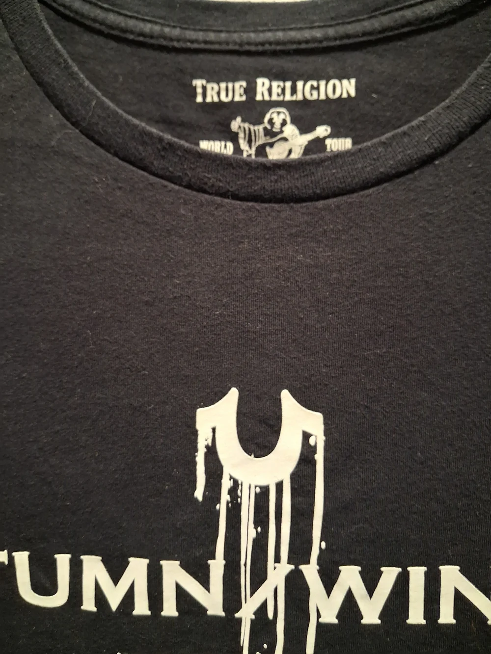 TRUE RELIGI0N Men’s Black 'Autumn Winter Tour' Graphic Tee SIZE XXL